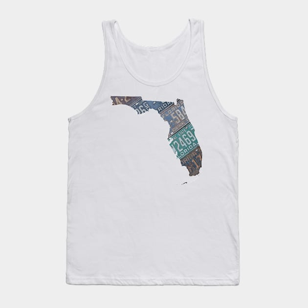 Vintage Florida License Plates Tank Top by juniperandspruce